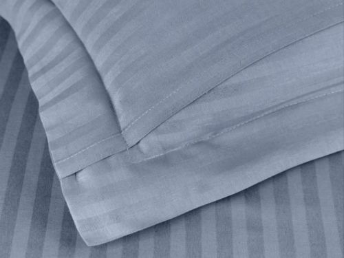 фото КПБ Karven Stripe Satin-SS 014 индиго Евро 4 наволочки  артикул N163-SS 014 фото 2
