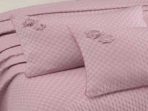 покрывало sarev belis v3 pembe/розовый 170*230 из ткани Хлопок в категории С наволочками рисунок  фото 3