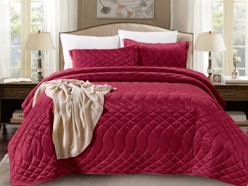 покрывало tango roxette rox2426-14 240*260 из ткани Велюр в категории С наволочками рисунок 