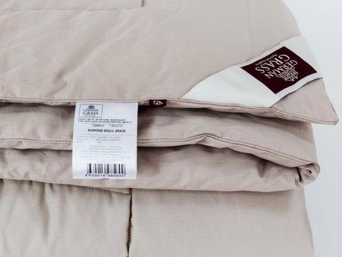 64172 одеяло almond wool grass теплое 160х220 из ткани Сатин в категории  рисунок  фото 3