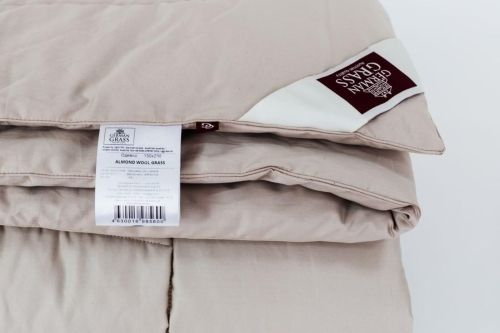Верблюжье одеяло ALMOND WOOL GRASS всесезонное фото 3