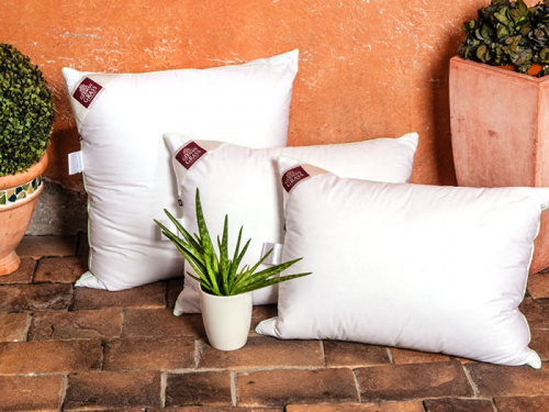 фото подушка упругая 50*68 3d aloe vera grass из ткани Хлопок, наполнитель Гусиный пух и перо, размер 50*70, артикул GR320112 фото 2