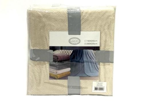 плед karven print jacqaurd v4/beige 200*220 из ткани Велсофт в категории  рисунок  фото 6