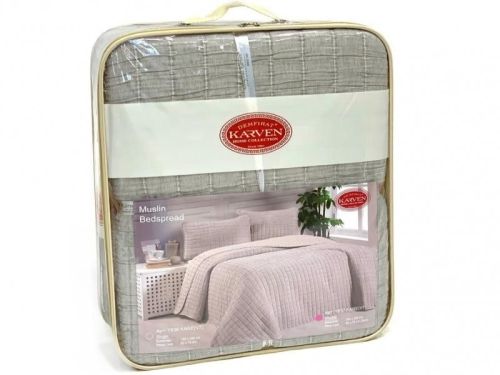 покрывало karven muslin kare v2 240*260 из ткани Хлопок в категории С наволочками рисунок  фото 3