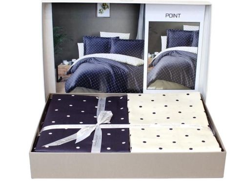 фото КПБ Karven Point Anthracite Евро 4 наволочки Горох/Круги артикул N021 POINT ANTHRACITE фото 2