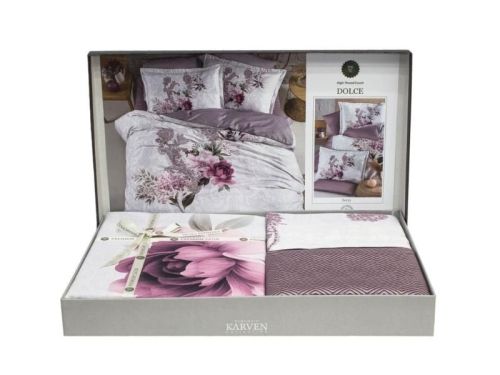 фото КПБ Karven DOLCE Berry Евро 4 наволочки Цветы артикул N359 DOLCE BERRY фото 4
