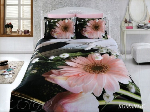 фото КПБ Virginia Secret Romantic 3D Digital 1331-09 Евро 4 навлочки Цветы артикул 1331-09