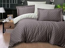 фото кпб karven point brown 1,5 спальное из ткани Сатин Горох/Круги