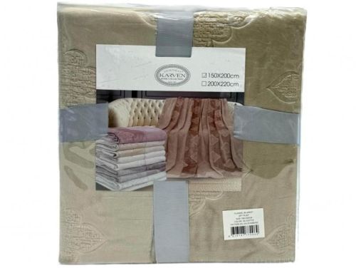 плед karven solid emboss v6/coffee 150*200 из ткани Велсофт в категории  рисунок  фото 6