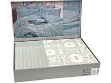фото кпб karven jardin ментоловый евро 4 наволочки из ткани Бамбук 